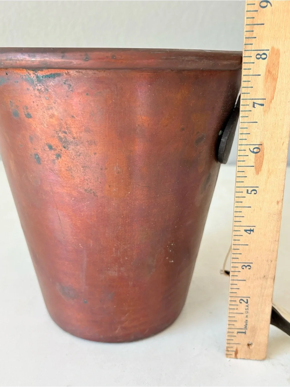 Pottery Barn Copper Wine Cooler Ice Bucket 8”H 7.5”D New But Old Stock